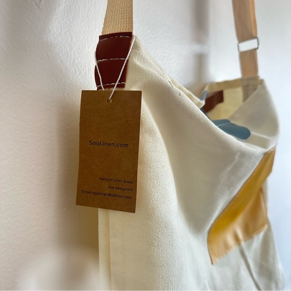 Stylish Cream and Yellow Shoulder Bag - Picture 4 of 5